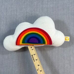 KiwiCo Plush Pillow Unisex OS White Rainbow‎ Cloud Decorative Nursery Soft Toy